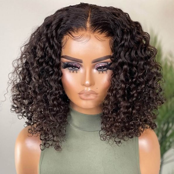 13?¨¢4 Bouncy Deep Curly Hair Wig 180% Density