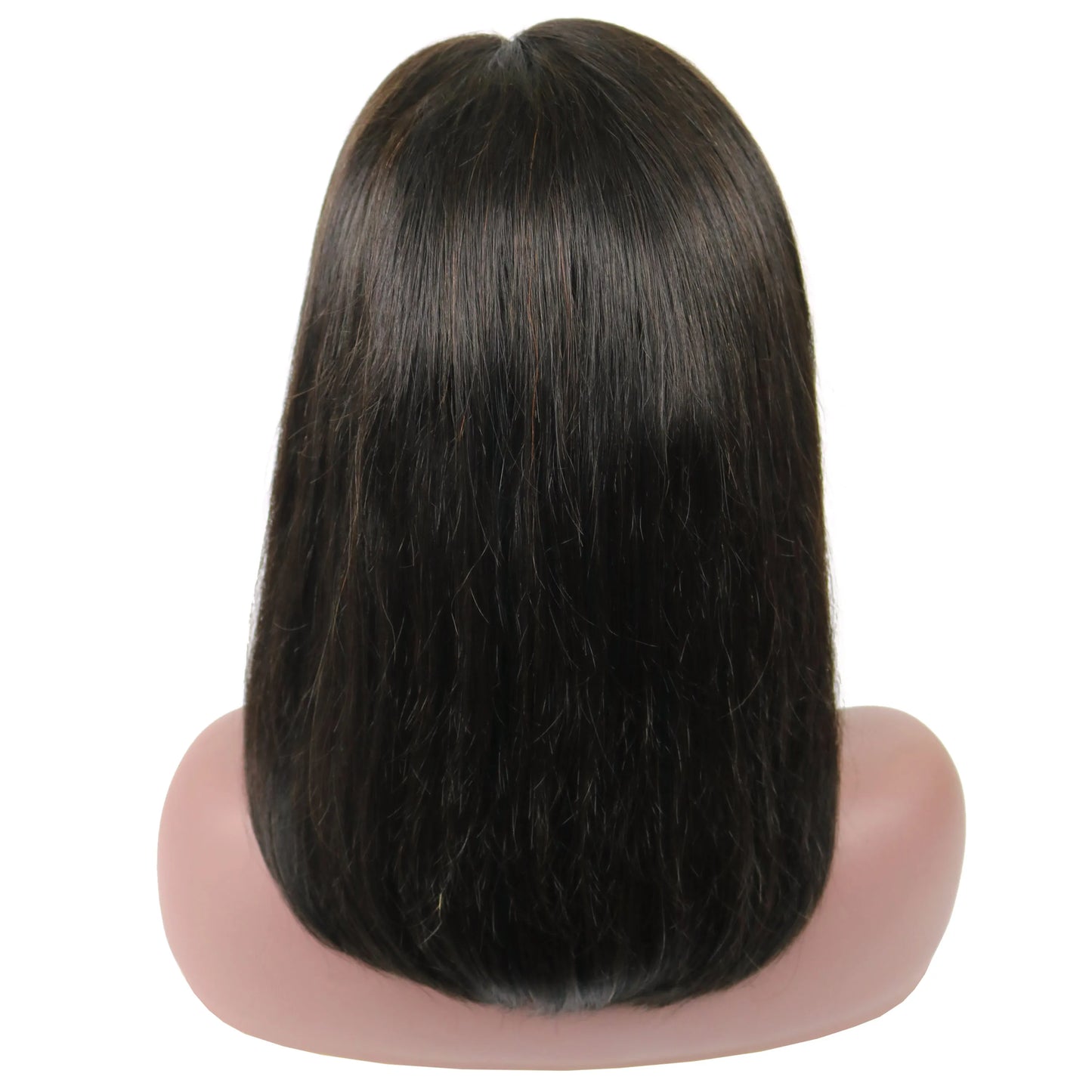 Mid-Length Straight Human Hair Lace Front Wigs 14 Inches