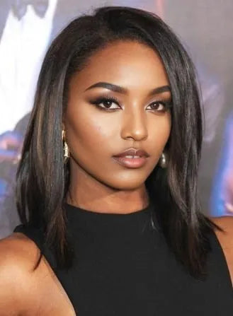 Gabrielle Union Medium Straight Lace Front Human Hair Wig 14 Inches