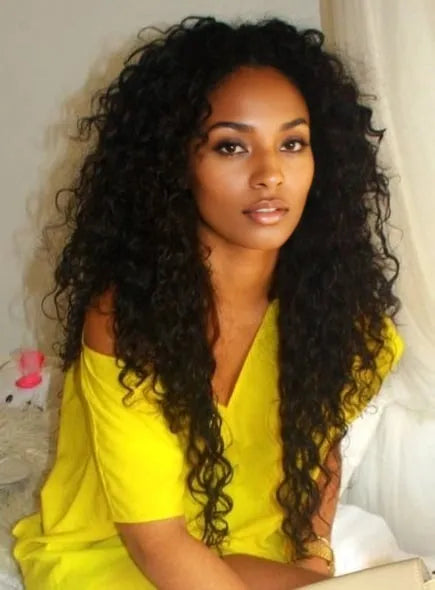 Top Quality Clip in Brazilian Hair Curly 100% Human Hair For Full Head