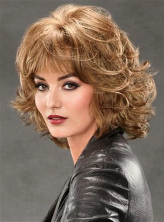 Jaclyn Smith Mid-length Shag with Spiral Curls Capless Synthetic Wig 12 Inches