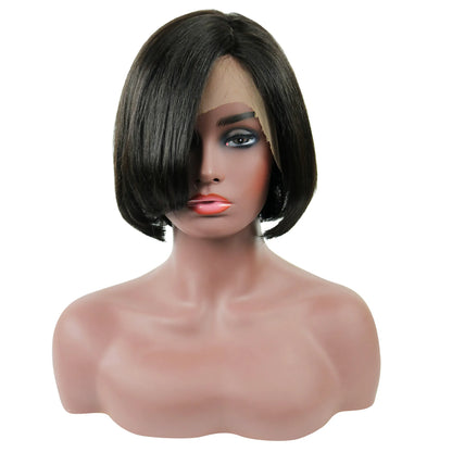 Bob Hairstyle Straight Human Hair Lace Front Wigs For Black women