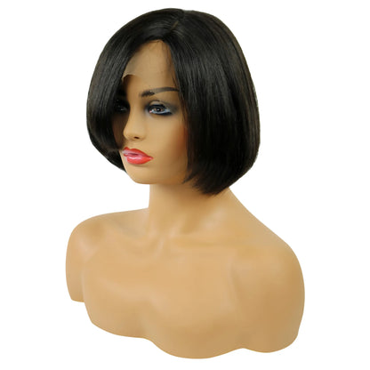 Bob Hairstyle Straight Human Hair Lace Front Wigs For Black women