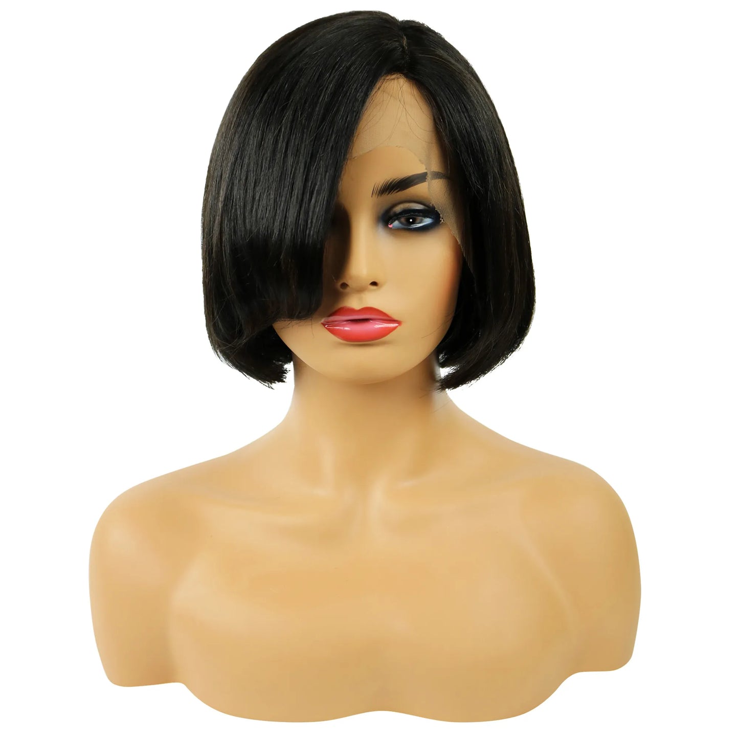 Bob Hairstyle Straight Human Hair Lace Front Wigs For Black women