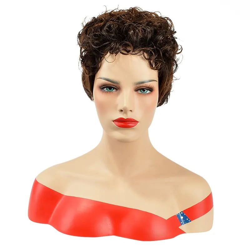 Top Quality Natural African American Hairstyle Short Curly Wig