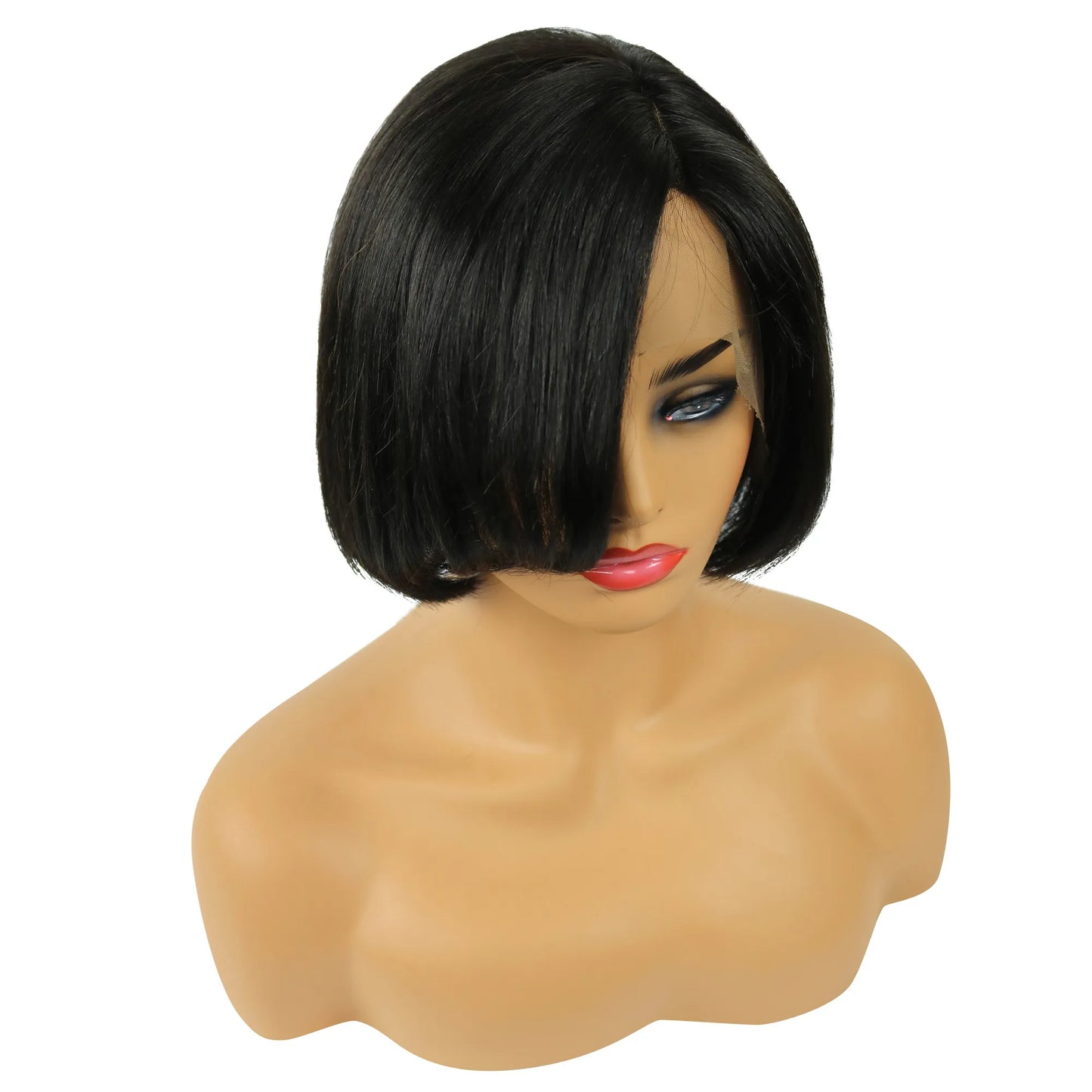 Bob Hairstyle Straight Human Hair Lace Front Wigs For Black women