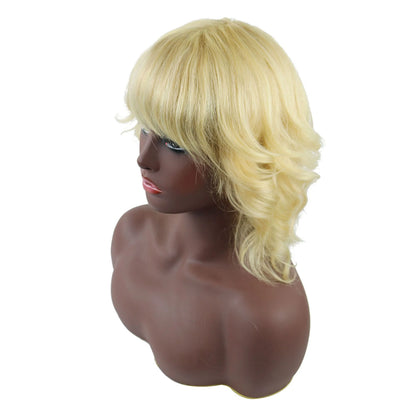 Hot Loyered Loose Wave Human Hairstyle Capless Women Wig 12 Inches