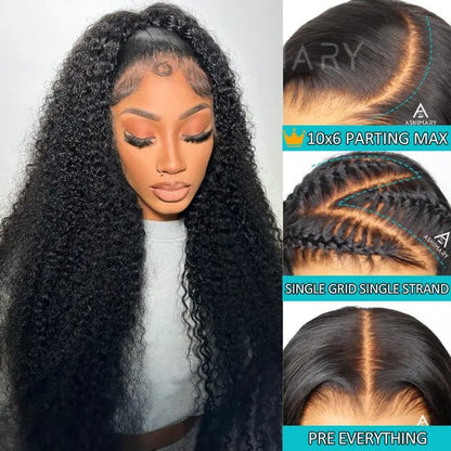 Afro Kinky Curly Human Hair 13*4 Lace Front Wig