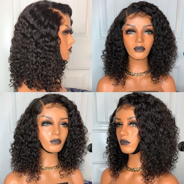 Human hair short hair curly hair Bob wig