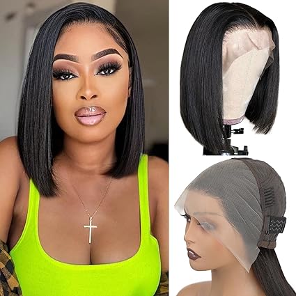 Bob Wig Human Hair 13x4 HD Lace Front Free Part Wigs Lace Frontal Short Straight Bob Wigs