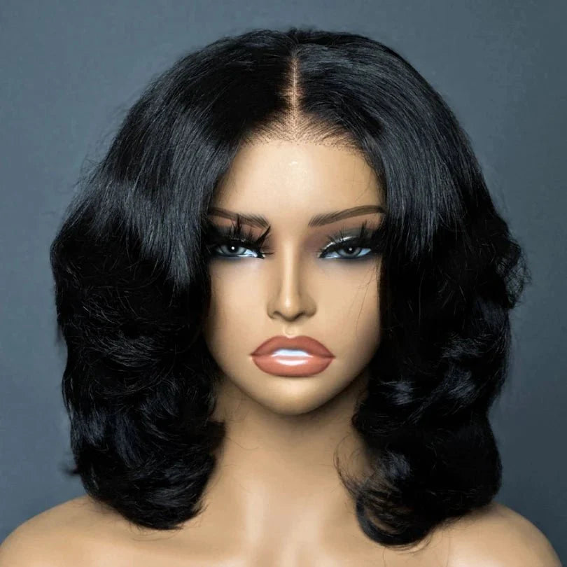 Classical Layered Cut Bob Human Hair Wig