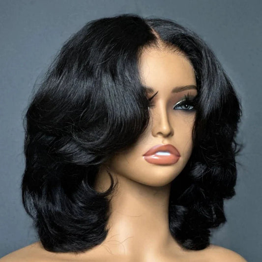 Classical Layered Cut Bob Human Hair Wig