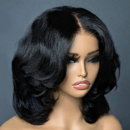 Classical Layered Cut Bob Human Hair Wig