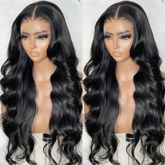 Classical Mid-part Body Wave Human Hair Wig