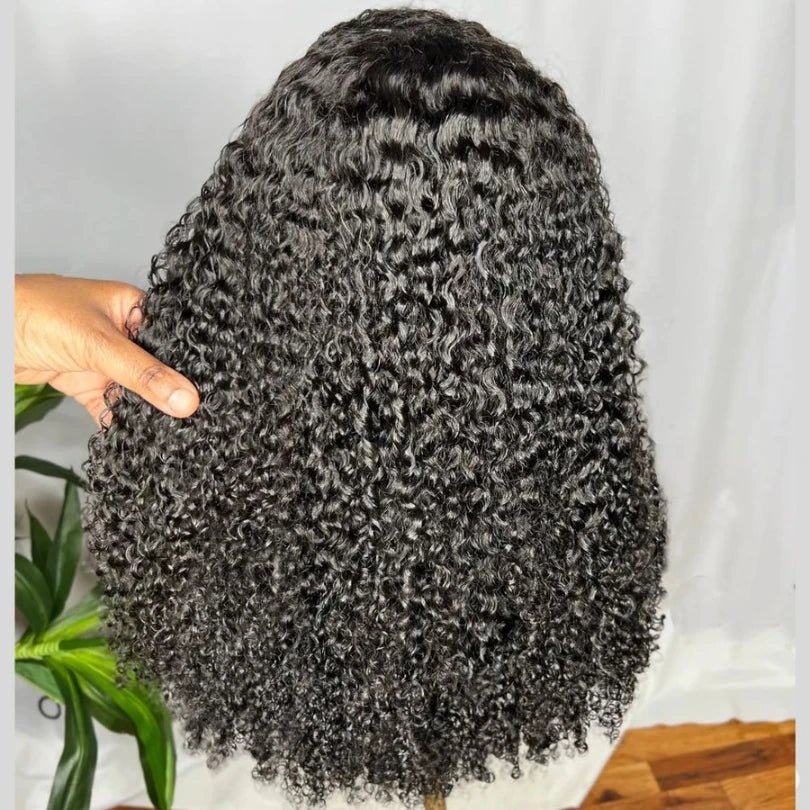 Comfortable Kinky Edges Afro Curly Long Wig with Baby Hair