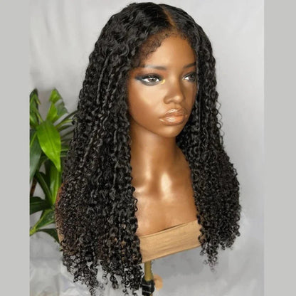 Comfortable Kinky Edges Afro Curly Long Wig with Baby Hair