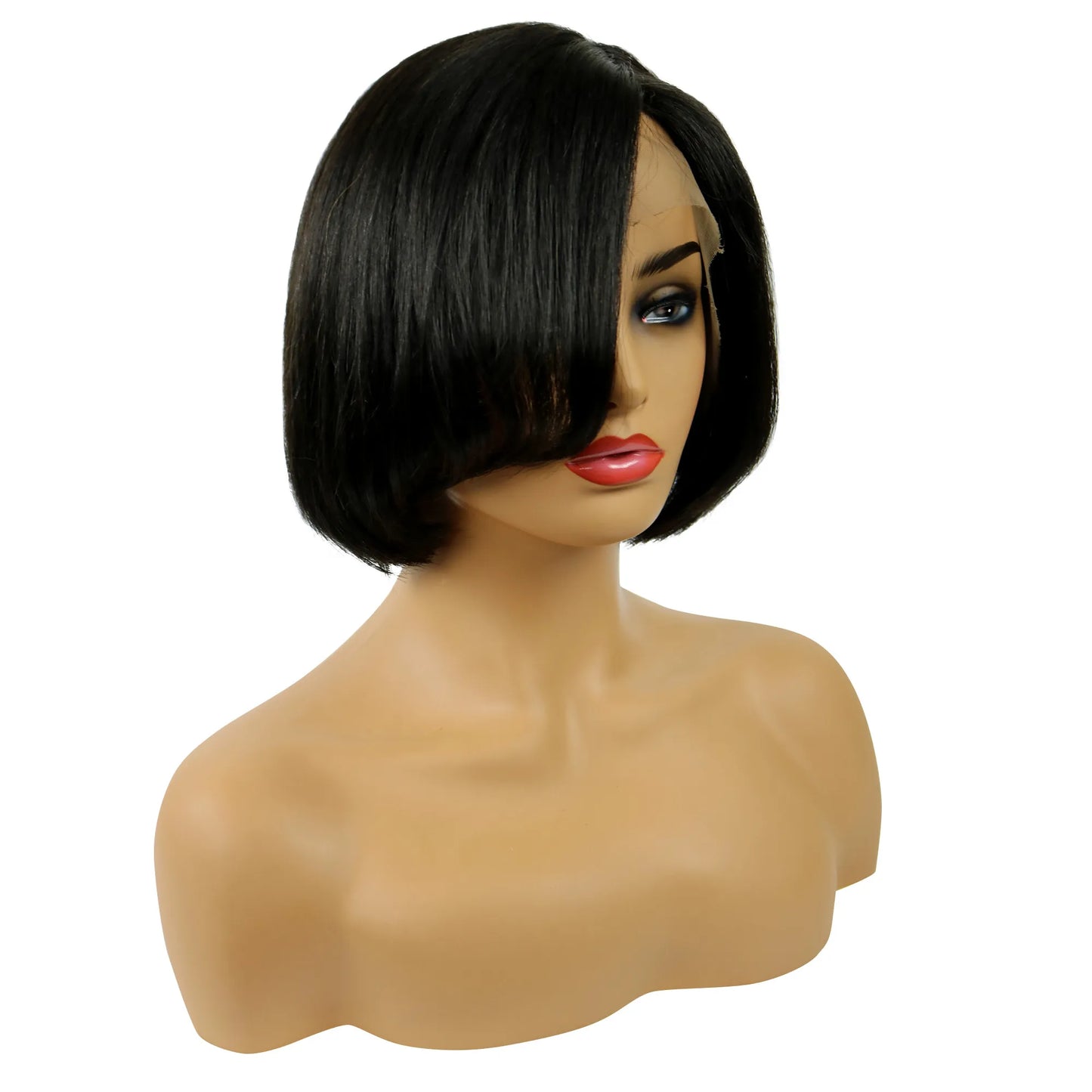 Bob Hairstyle Straight Human Hair Lace Front Wigs For Black women