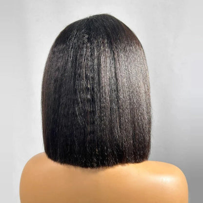 Easily Care Kinky Straight Bob Wigs