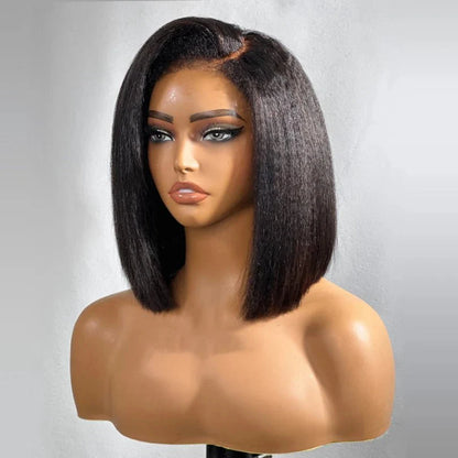 Easily Care Kinky Straight Bob Wigs