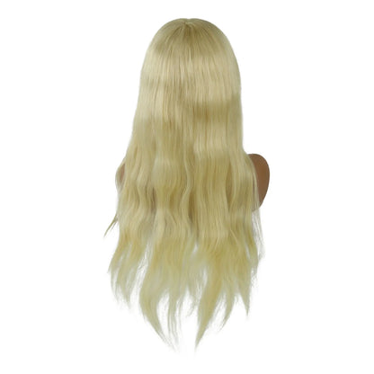 Long Loose Straight With Bangs 100% Human Hair Capless 24 Inches Wigs