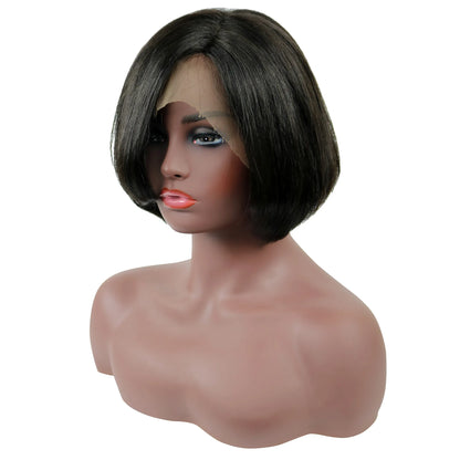 Bob Hairstyle Straight Human Hair Lace Front Wigs For Black women