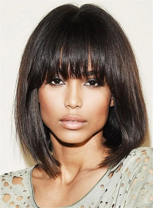 Ciara Medium Straight Capless Human Hair Wigs 14 Inches