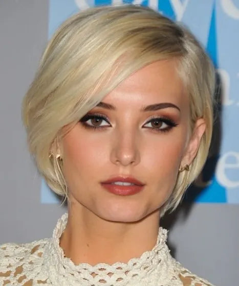 Elegant Amazing Ashlee Simpson's Hairstyle Short Straight Lace Wig 100% Human Hair 8 Inches