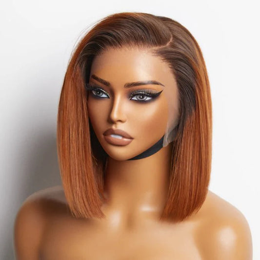 Ginger Ombre Straight Bob Wigs for Summer