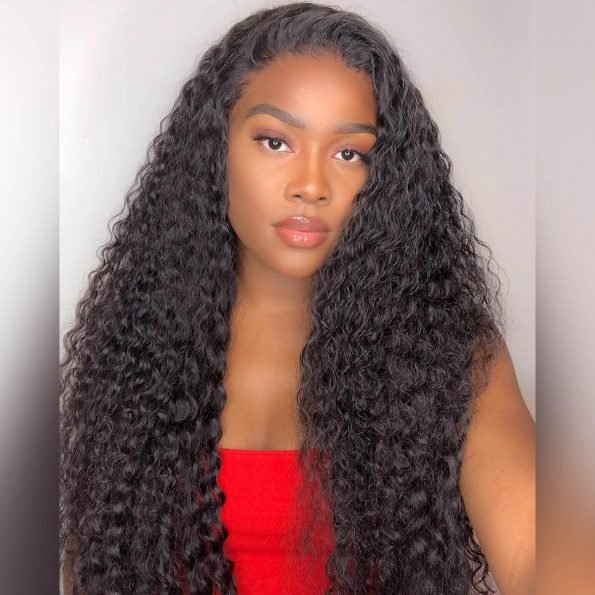 Long Curly Wave Human Hair Wig Top Level