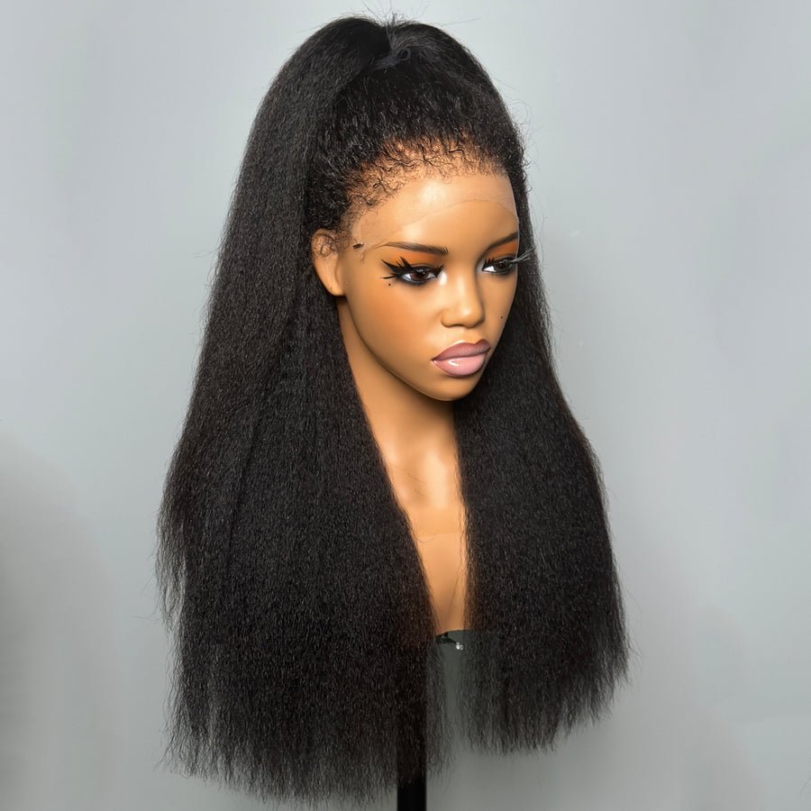 Natural Looking Kinky Straight Lace Wigs