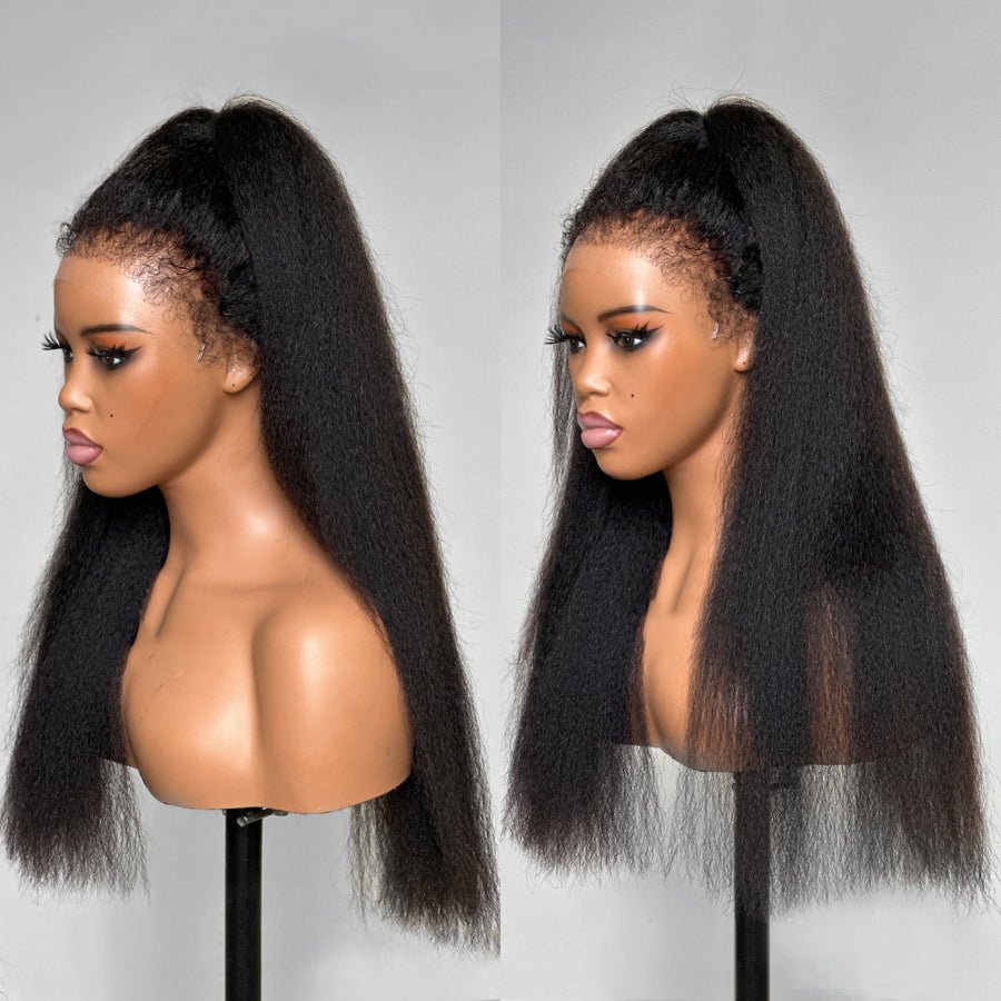 Natural Looking Kinky Straight Lace Wigs