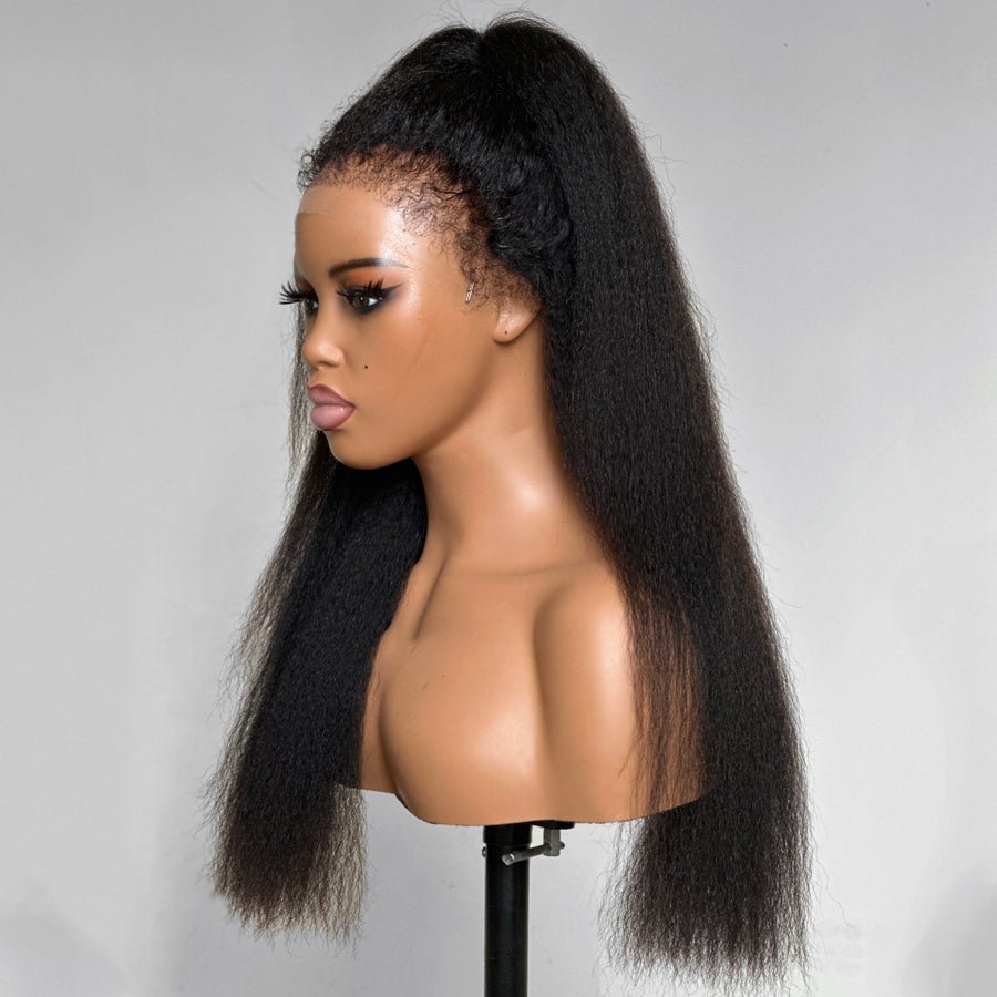 Natural Looking Kinky Straight Lace Wigs