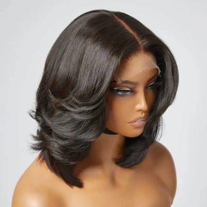 Natural Looking Layered Cut Bob Wigs