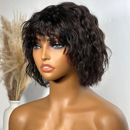 Stylish Short Cut Wave Wigs with Bangs